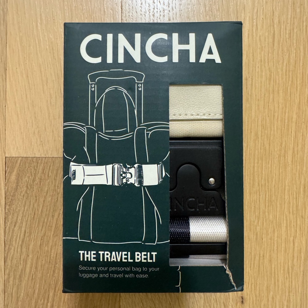 Cincha Black and Cream stripe Travel Belt
